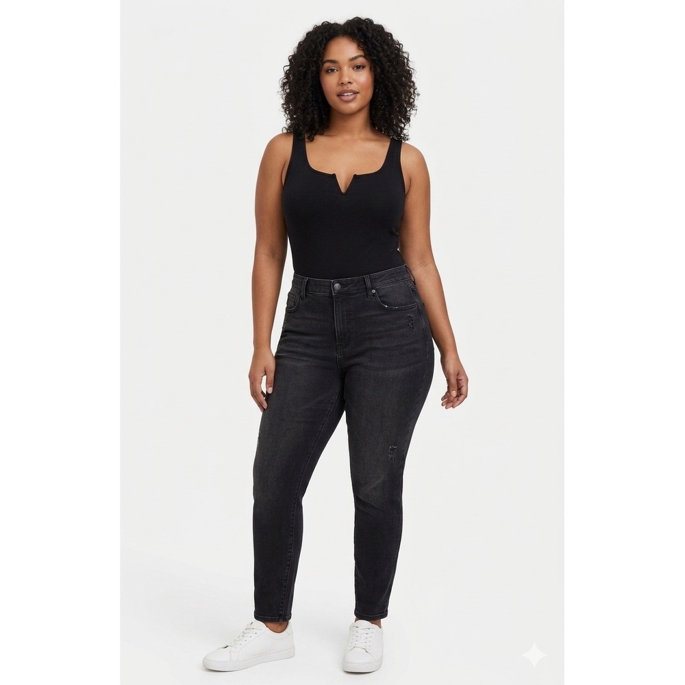 NWT Torrid Foxy V-Wire Tank Bodysuit Deep Black 40485154 - 6X